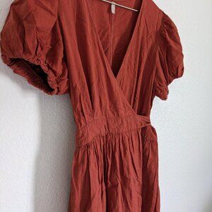 Beautiful Urban Outfitters Amalfi Linen Midi Wrap Dress - M